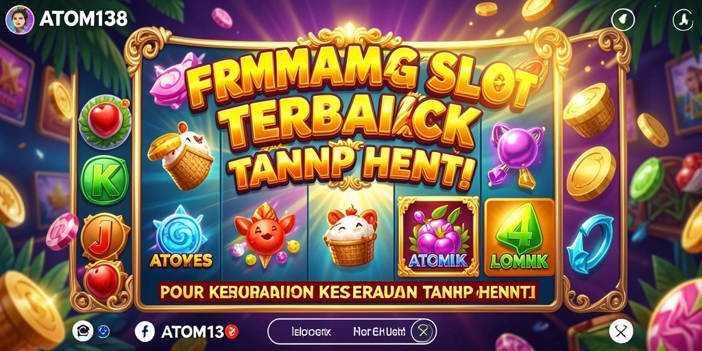 Tampilan menarik dari gameplay Slot ATOM138 dengan berbagai tema.