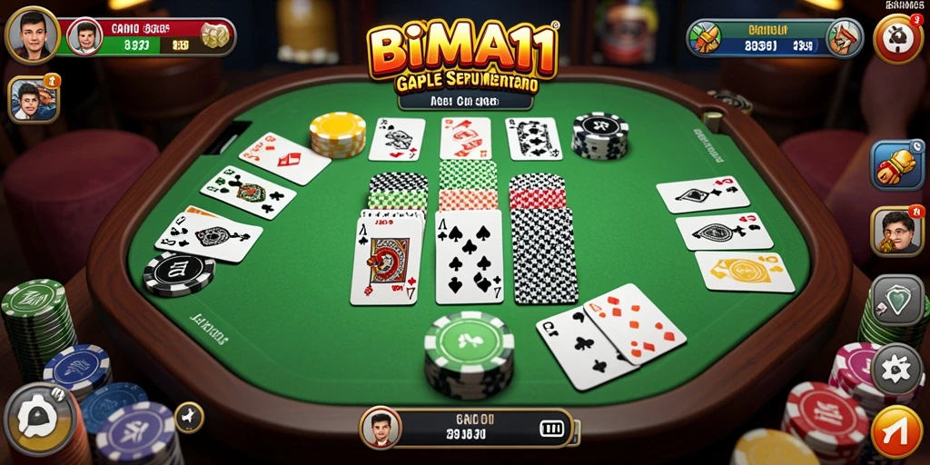 Tampilan gameplay Gaple yang menarik dan interaktif.