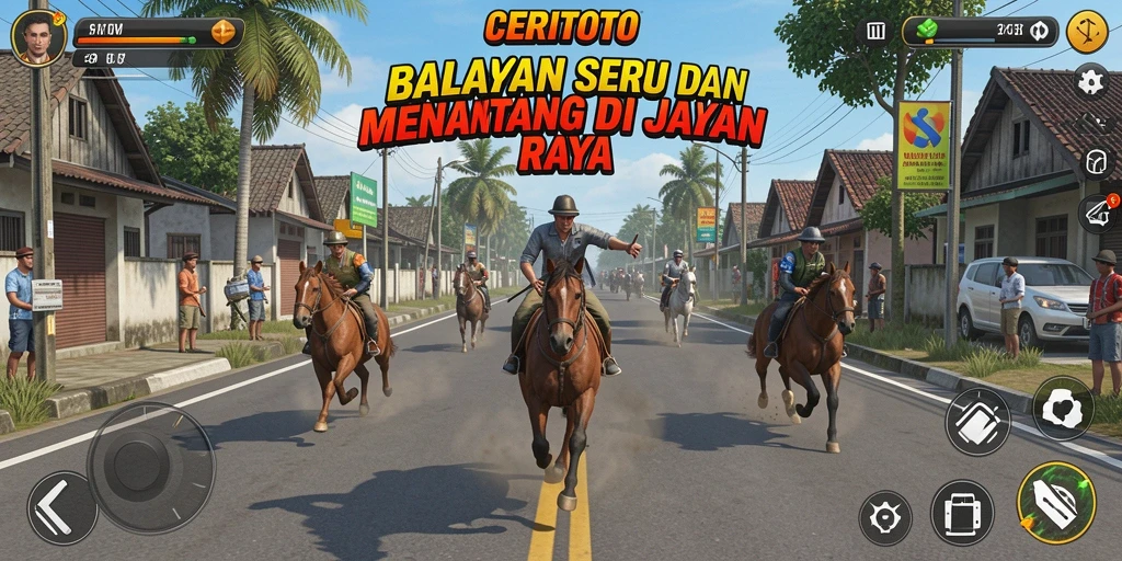 Gameplay mendebarkan di jalan raya dengan mobil balap.