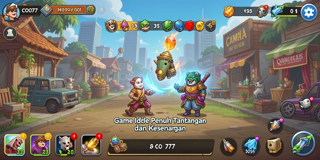 Screenshot menampilkan gameplay yang menarik dan interaksi dalam game Idle.