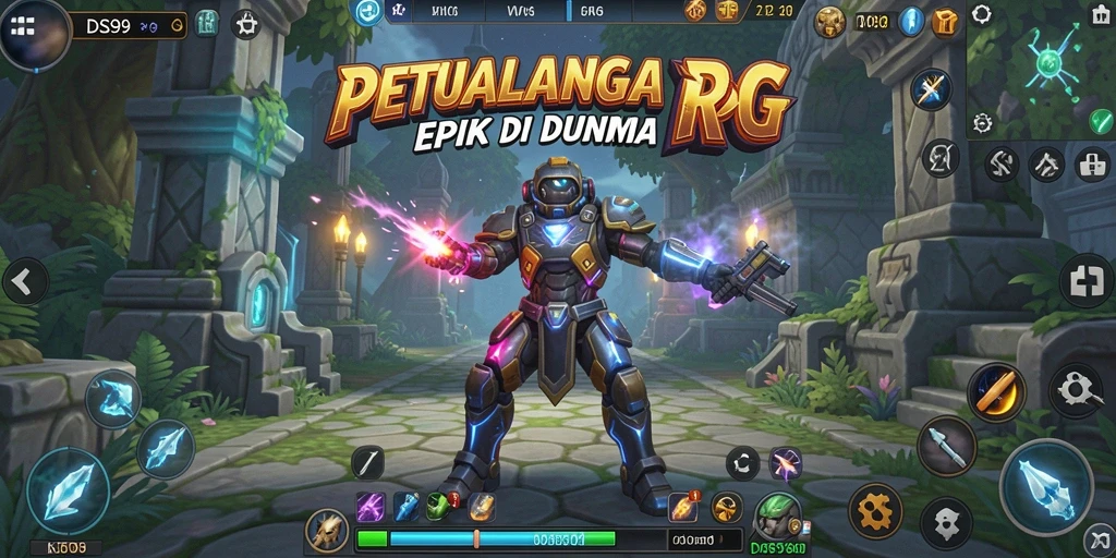 Gameplay DS99 yang seru dengan aksi RPG yang mendebarkan.