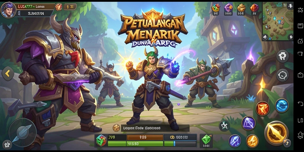 Tangkapan layar LUSA777 menampilkan aksi pertempuran seru dalam dunia ARPG.