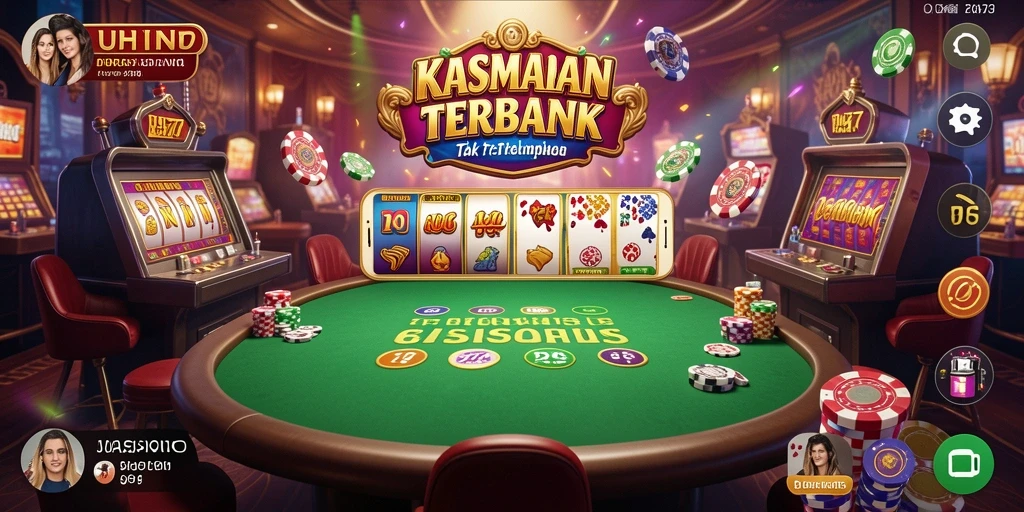 Screenshot UH77 menampilkan keseruan gameplay Kasino yang mengasyikkan.